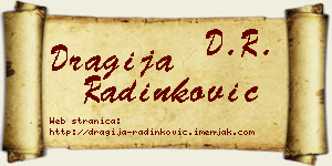 Dragija Radinković vizit kartica